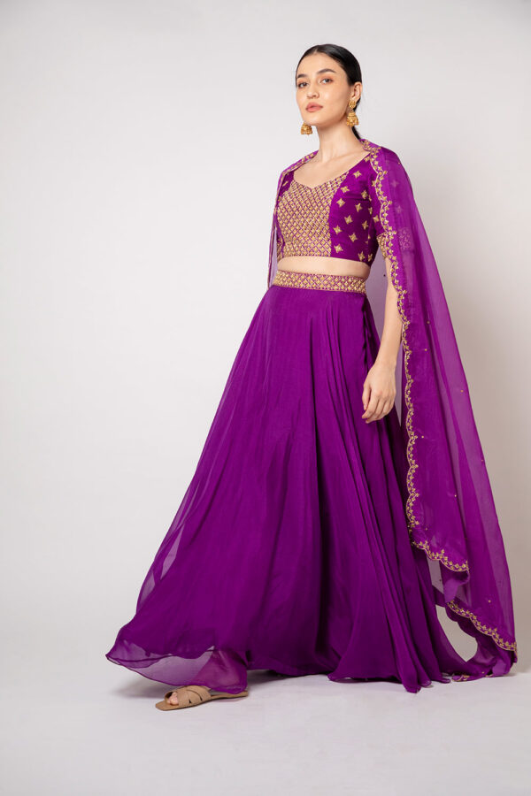 Purple Lehanga Set - Image 3