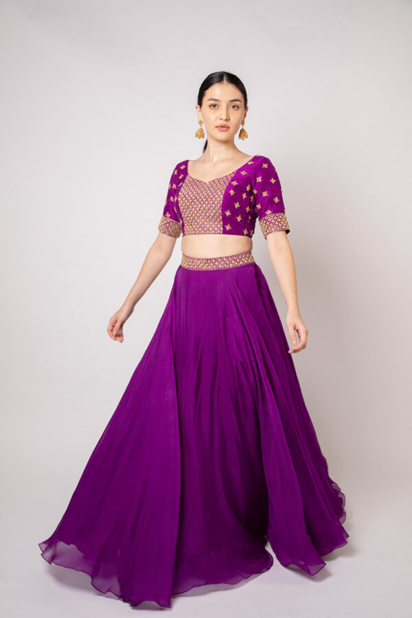 Purple Lehanga Set - Image 6