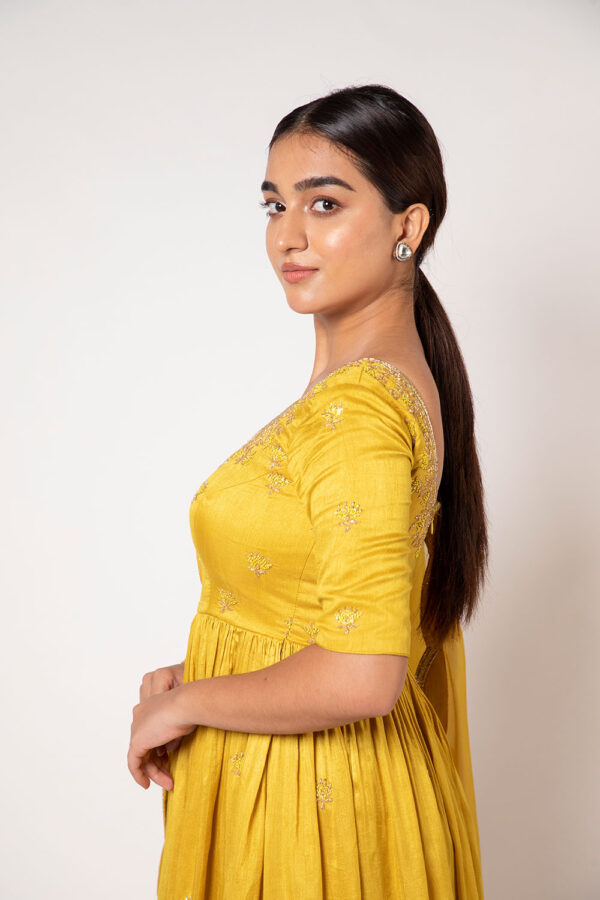 Mustard Yellow Sharara Set - Image 3