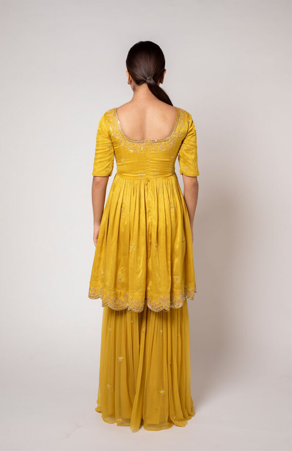 Mustard Yellow Sharara Set - Image 5