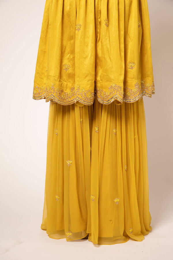 Mustard Yellow Sharara Set - Image 6