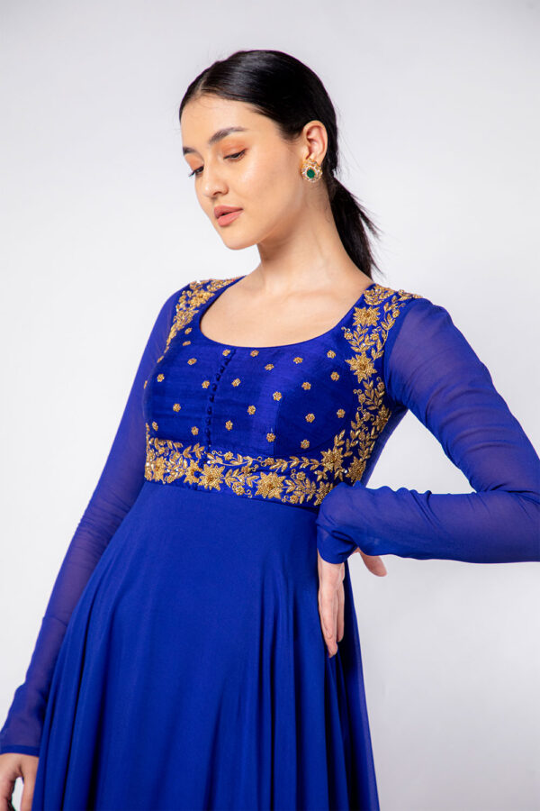 Royal Blue Anarkali - Image 2