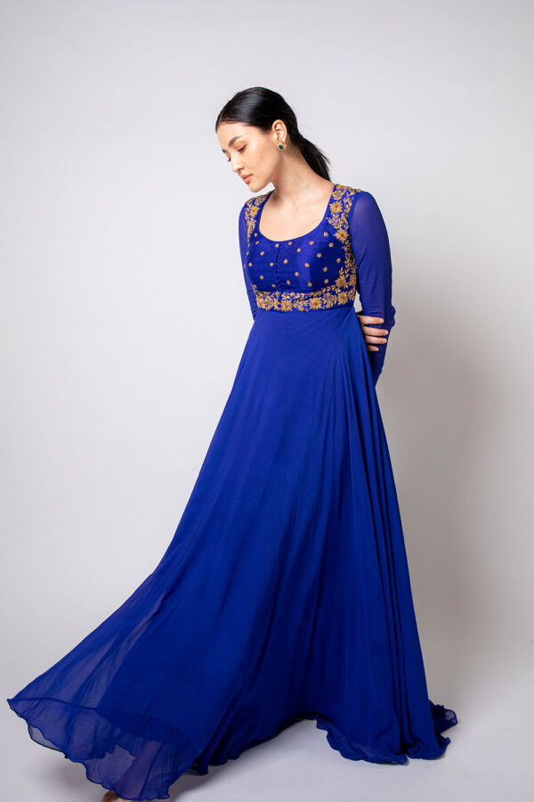 Royal Blue Anarkali