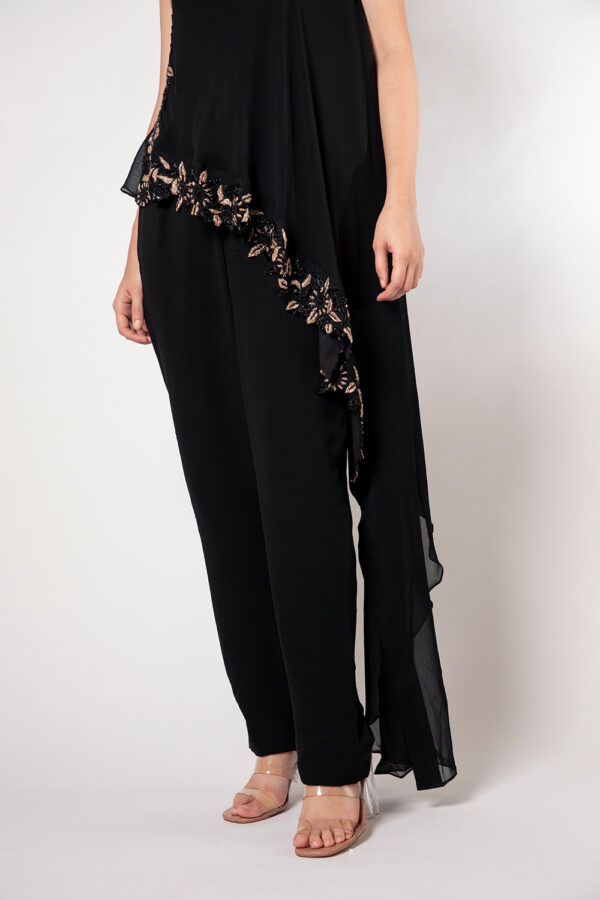 Black Flared Jump Suit - Image 4