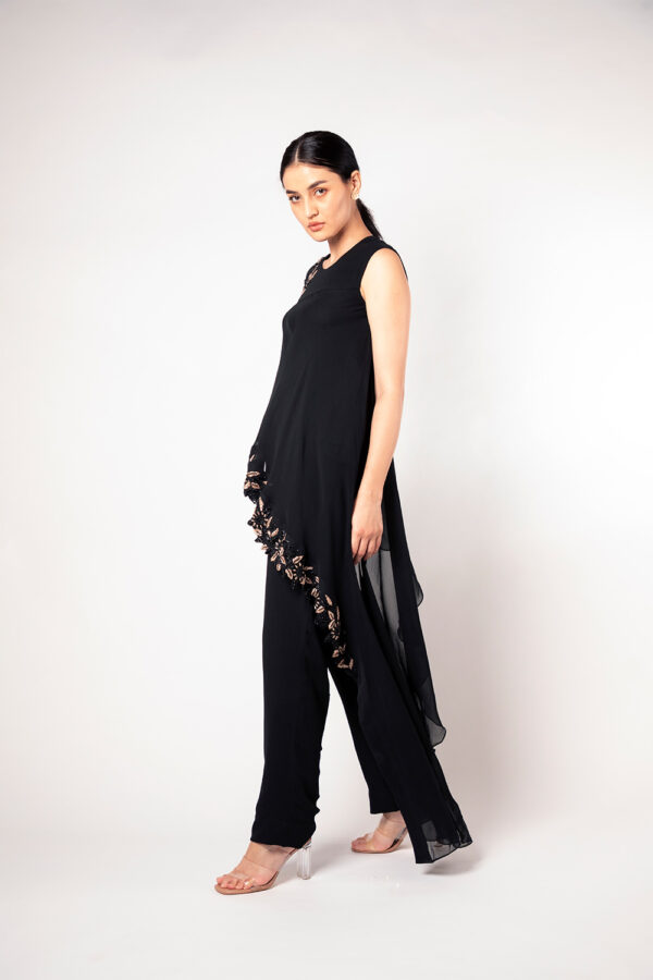 Black Flared Jump Suit - Image 8