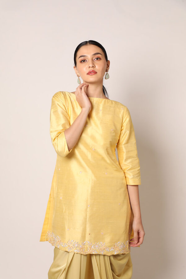 Yellow Mellow Melts Kurti and Dhoti - Image 4