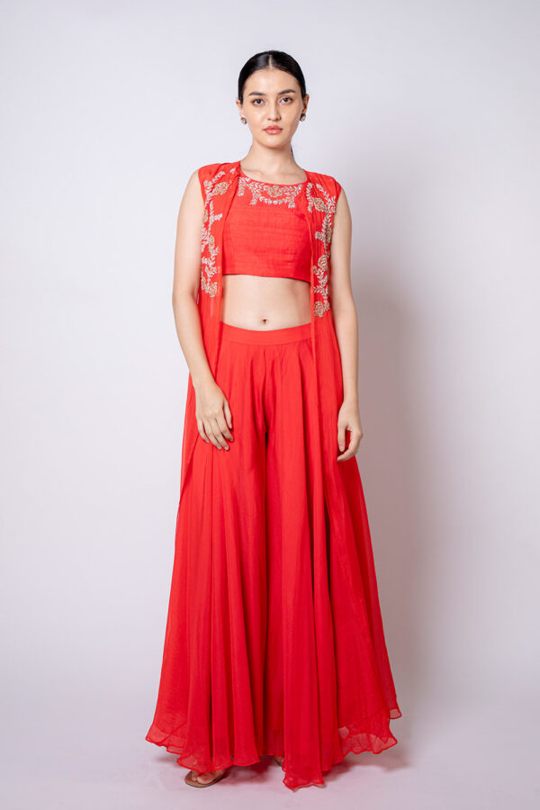 Red Savina Pepper Organza Dress Set - Image 2