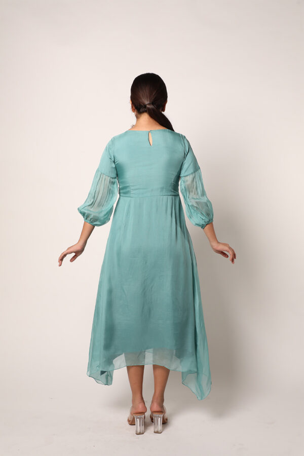 Sea Green Calf Length Dress - Image 5