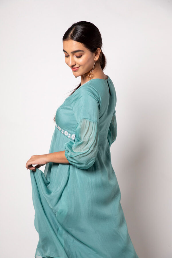 Sea Green Calf Length Dress - Image 2