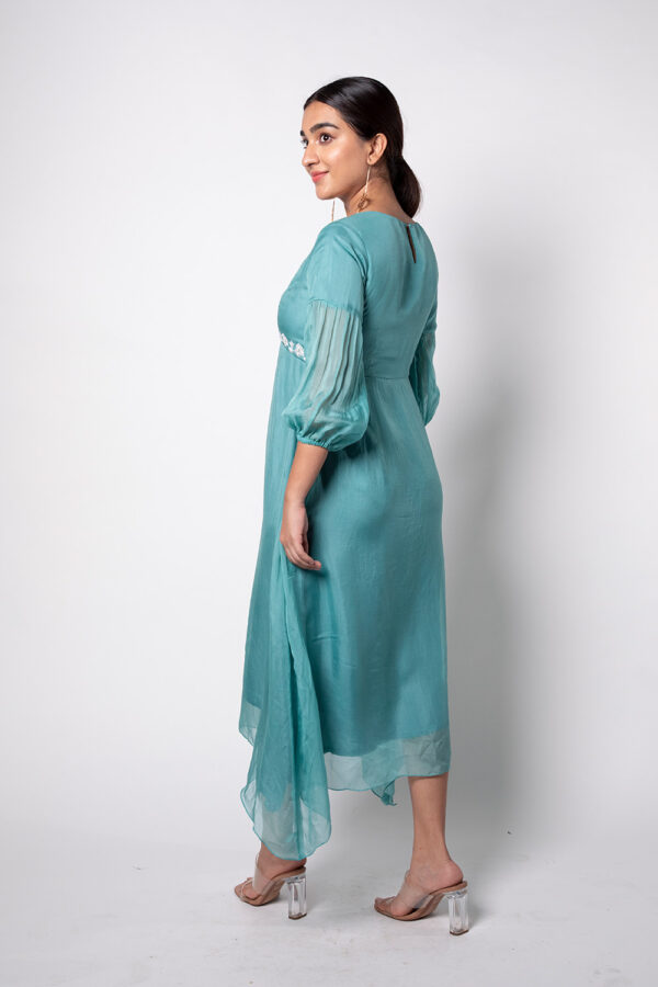 Sea Green Calf Length Dress - Image 3